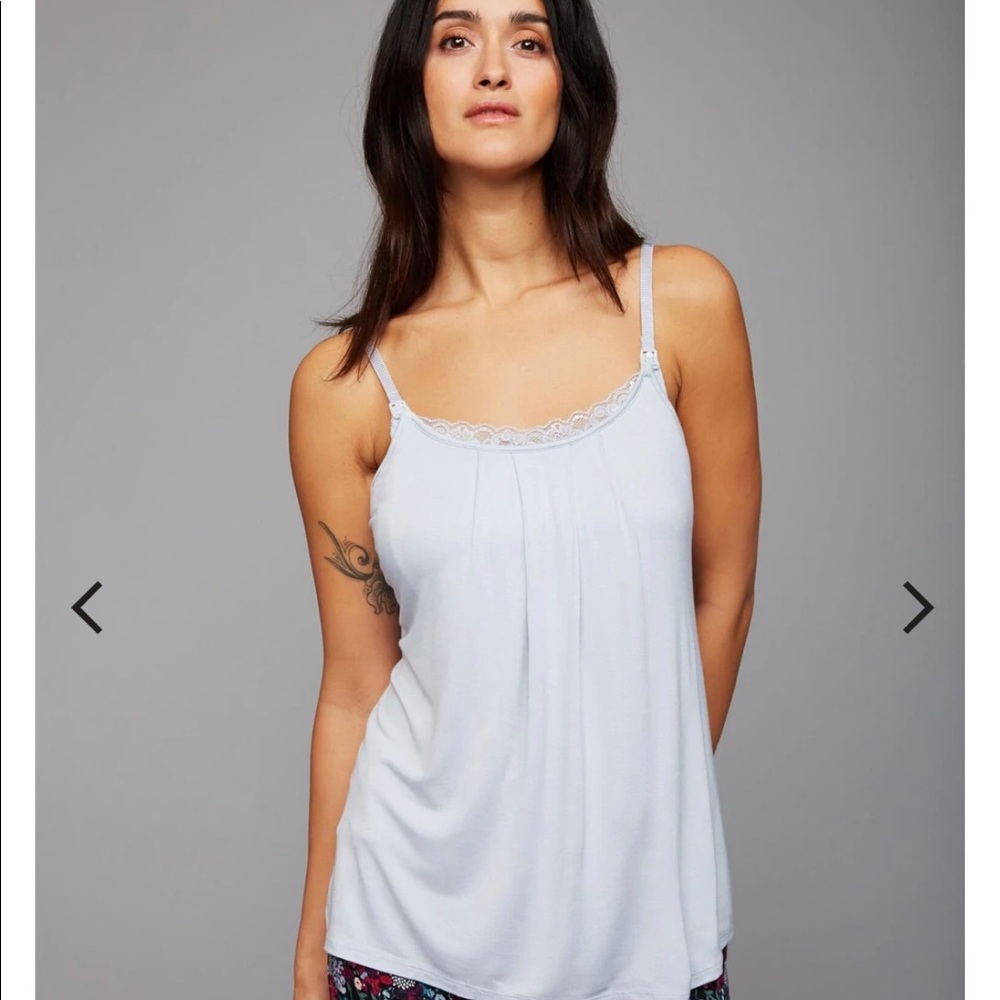 Four (4) maternity/nursing sleep camis - A Pea in the Pod - S